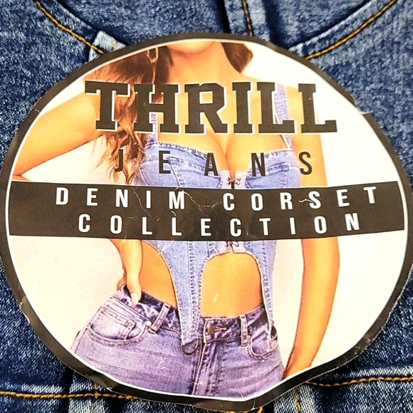 Thrill Jeans Denim Corset Wsmocked Back 